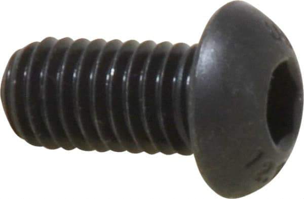 Unbrako - M8x1.25 Metric Coarse Hex Socket Drive, Button Screw - Alloy Steel, Black Oxide Finish, 16mm Length Under Head - Americas Industrial Supply