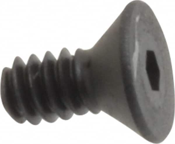 Unbrako - #4-40 UNC Hex Socket Drive, 82° Flat Screw - Alloy Steel, Black Oxide Finish, 1/4" OAL - Americas Industrial Supply