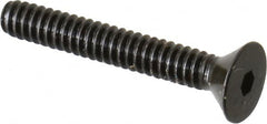 Unbrako - #4-40 UNC Hex Socket Drive, 82° Flat Screw - Alloy Steel, Black Oxide Finish, 3/4" OAL - Americas Industrial Supply