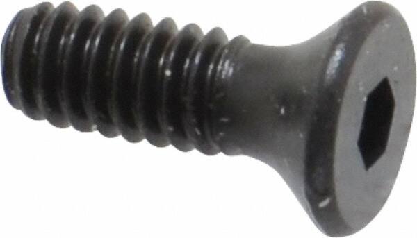 Unbrako - #5-40 UNC Hex Socket Drive, 82° Flat Screw - Alloy Steel, Black Oxide Finish, 3/8" OAL - Americas Industrial Supply