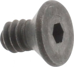 Unbrako - #6-32 UNC Hex Socket Drive, 82° Flat Screw - Alloy Steel, Black Oxide Finish, 1/4" OAL - Americas Industrial Supply