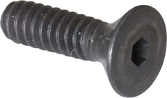 Unbrako - #6-32 UNC Hex Socket Drive, 82° Flat Screw - Alloy Steel, Black Oxide Finish, 1/2" OAL - Americas Industrial Supply