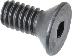 Unbrako - #8-32 UNC Hex Socket Drive, 82° Flat Screw - Alloy Steel, Black Oxide Finish, 3/8" OAL - Americas Industrial Supply