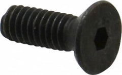 Unbrako - #8-32 UNC Hex Socket Drive, 82° Flat Screw - Alloy Steel, Black Oxide Finish, 1/2" OAL - Americas Industrial Supply