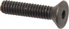 Unbrako - #8-32 UNC Hex Socket Drive, 82° Flat Screw - Alloy Steel, Black Oxide Finish, 3/4" OAL - Americas Industrial Supply
