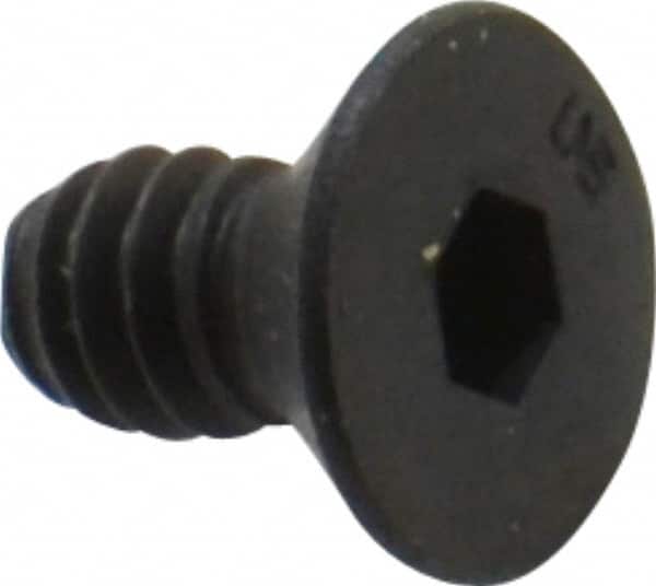 Unbrako - #10-24 UNC Hex Socket Drive, 82° Flat Screw - Alloy Steel, Black Oxide Finish, 3/8" OAL - Americas Industrial Supply