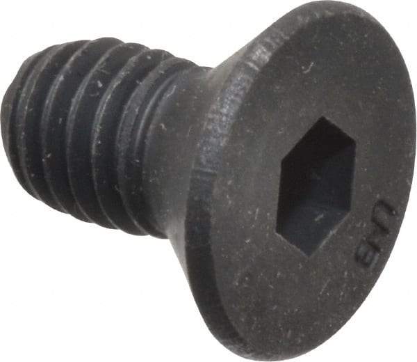 Unbrako - #10-32 UNF Hex Socket Drive, 82° Flat Screw - Alloy Steel, Black Oxide Finish, 3/8" OAL - Americas Industrial Supply