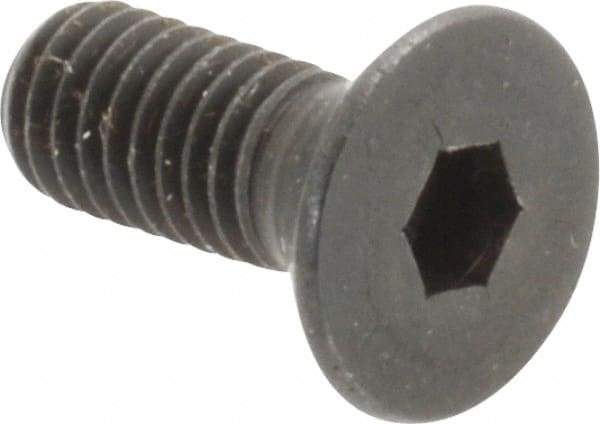 Unbrako - #10-32 UNF Hex Socket Drive, 82° Flat Screw - Alloy Steel, Black Oxide Finish, 1/2" OAL - Americas Industrial Supply