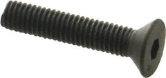 Unbrako - #10-32 UNF Hex Socket Drive, 82° Flat Screw - Alloy Steel, Black Oxide Finish, 1" OAL - Americas Industrial Supply