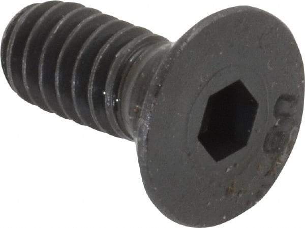 Unbrako - 1/4-20 UNC Hex Socket Drive, 82° Flat Screw - Alloy Steel, Black Oxide Finish, 5/8" OAL - Americas Industrial Supply