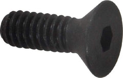 Unbrako - 1/4-20 UNC Hex Socket Drive, 82° Flat Screw - Alloy Steel, Black Oxide Finish, 3/4" OAL - Americas Industrial Supply