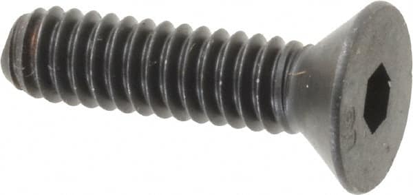 Unbrako - 1/4-20 UNC Hex Socket Drive, 82° Flat Screw - Alloy Steel, Black Oxide Finish, 1" OAL - Americas Industrial Supply