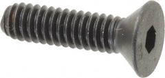 Unbrako - 1/4-20 UNC Hex Socket Drive, 82° Flat Screw - Alloy Steel, Black Oxide Finish, 1" OAL - Americas Industrial Supply