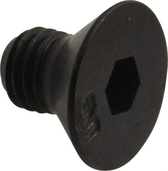 Unbrako - 1/4-28 UNF Hex Socket Drive, 82° Flat Screw - Alloy Steel, Black Oxide Finish, 3/8" OAL - Americas Industrial Supply