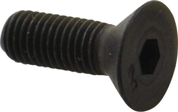 Unbrako - 1/4-28 UNF Hex Socket Drive, 82° Flat Screw - Alloy Steel, Black Oxide Finish, 3/4" OAL - Americas Industrial Supply