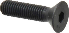 Unbrako - 1/4-28 UNF Hex Socket Drive, 82° Flat Screw - Alloy Steel, Black Oxide Finish, 1" OAL - Americas Industrial Supply