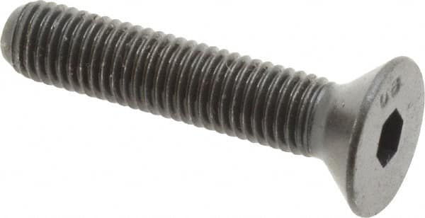 Unbrako - 1/4-28 UNF Hex Socket Drive, 82° Flat Screw - Alloy Steel, Black Oxide Finish, 1-1/4" OAL - Americas Industrial Supply