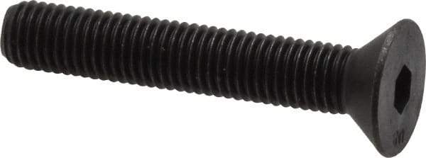 Unbrako - 1/4-28 UNF Hex Socket Drive, 82° Flat Screw - Alloy Steel, Black Oxide Finish, 1-1/2" OAL - Americas Industrial Supply