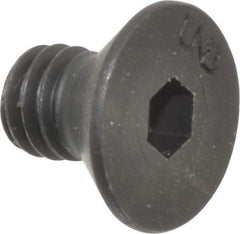 Unbrako - 5/16-18 UNC Hex Socket Drive, 82° Flat Screw - Alloy Steel, Black Oxide Finish, 1/2" OAL - Americas Industrial Supply
