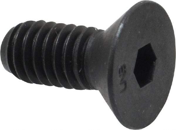 Unbrako - 5/16-18 UNC Hex Socket Drive, 82° Flat Screw - Alloy Steel, Black Oxide Finish, 3/4" OAL - Americas Industrial Supply
