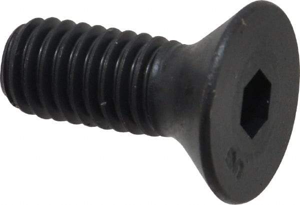 Unbrako - 3/8-16 UNC Hex Socket Drive, 82° Flat Screw - Alloy Steel, Black Oxide Finish, 1" OAL - Americas Industrial Supply