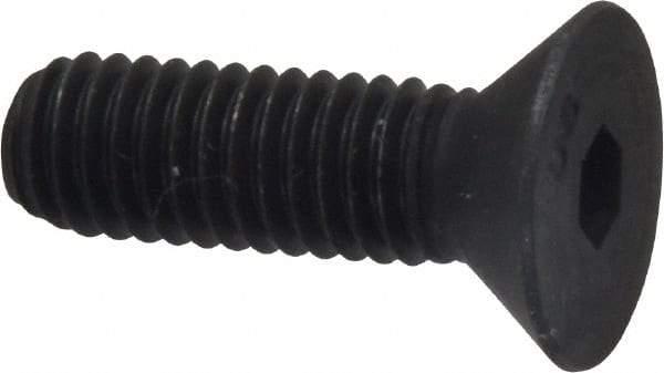Unbrako - 3/8-16 UNC Hex Socket Drive, 82° Flat Screw - Alloy Steel, Black Oxide Finish, 1-1/4" OAL - Americas Industrial Supply
