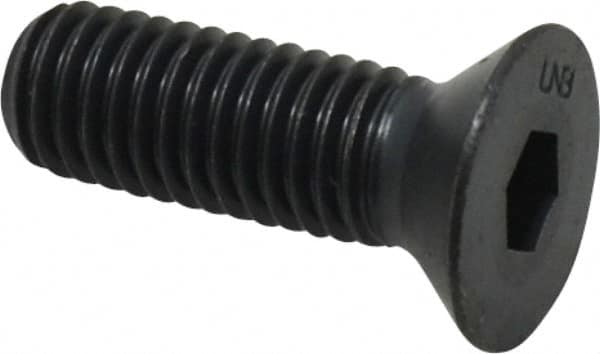 Unbrako - 1/2-13 UNC Hex Socket Drive, 82° Flat Screw - Alloy Steel, Black Oxide Finish, 1-1/2" OAL - Americas Industrial Supply