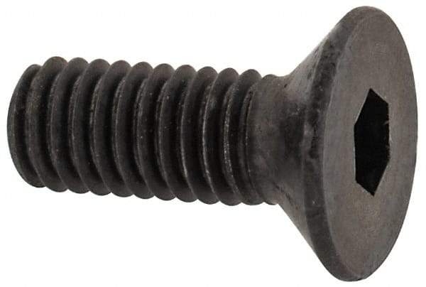 Unbrako - M3x0.50 Metric Coarse Hex Socket Drive, 90 to 92° Flat Screw - Grade 12.9 Alloy Steel, Black Oxide Finish, 8mm OAL - Americas Industrial Supply