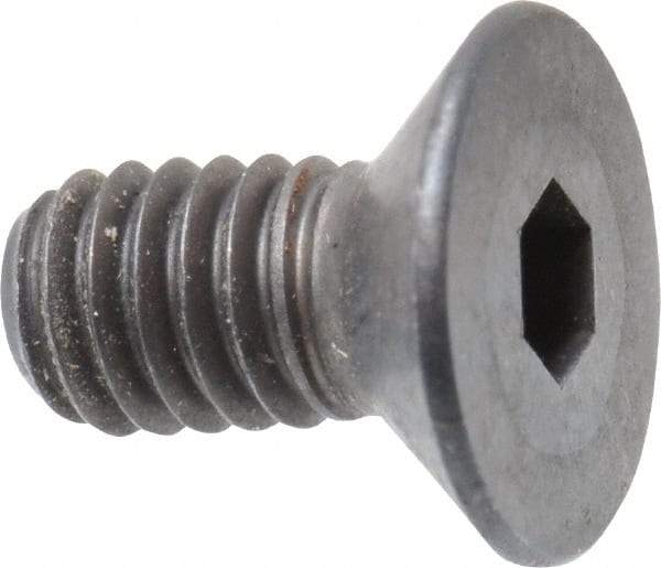 Unbrako - M4x0.70 Metric Coarse Hex Socket Drive, 90 to 92° Flat Screw - Grade 12.9 Alloy Steel, Black Oxide Finish, 8mm OAL - Americas Industrial Supply