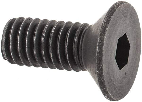 Unbrako - M4x0.70 Metric Coarse Hex Socket Drive, 90 to 92° Flat Screw - Grade 12.9 Alloy Steel, Black Oxide Finish, 10mm OAL - Americas Industrial Supply