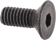 Unbrako - M4x0.70 Metric Coarse Hex Socket Drive, 90 to 92° Flat Screw - Grade 12.9 Alloy Steel, Black Oxide Finish, 10mm OAL - Americas Industrial Supply