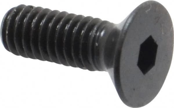 Unbrako - M4x0.70 Metric Coarse Hex Socket Drive, 90 to 92° Flat Screw - Grade 12.9 Alloy Steel, Black Oxide Finish, 12mm OAL - Americas Industrial Supply