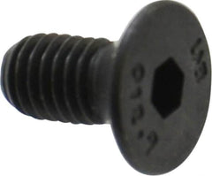 Unbrako - M5x0.80 Metric Coarse Hex Socket Drive, 90 to 92° Flat Screw - Grade 12.9 Alloy Steel, Black Oxide Finish, 10mm OAL - Americas Industrial Supply