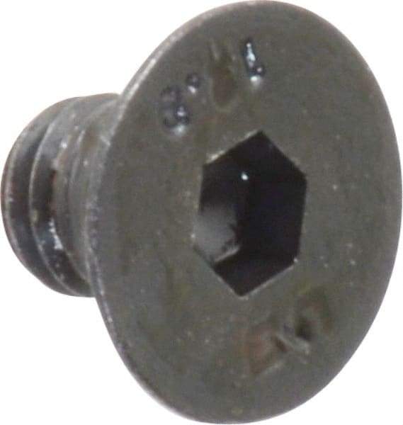 Unbrako - M6x1.00 Metric Coarse Hex Socket Drive, 90 to 92° Flat Screw - Grade 12.9 Alloy Steel, Black Oxide Finish, 8mm OAL - Americas Industrial Supply