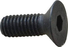Unbrako - M6x1.00 Metric Coarse Hex Socket Drive, 90 to 92° Flat Screw - Grade 12.9 Alloy Steel, Black Oxide Finish, 16mm OAL - Americas Industrial Supply