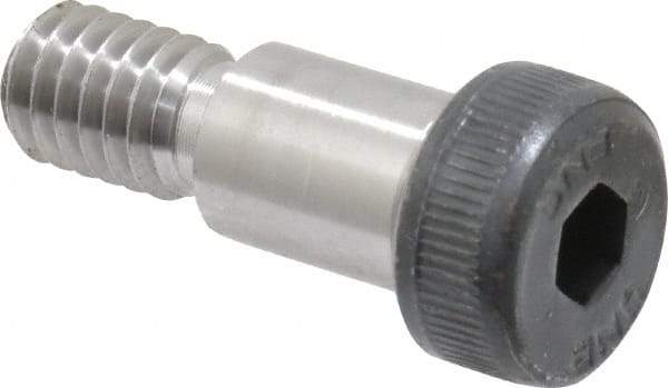 Unbrako - 3/8 x 1/2" Shoulder Diam x Length, 5/16-18, Shoulder Screw - 0.24 to 0.25" Head Height, 0.543 to 0.562" Head Diam, Grade 8 Alloy Steel, 3/16" Hex Socket Drive - Americas Industrial Supply