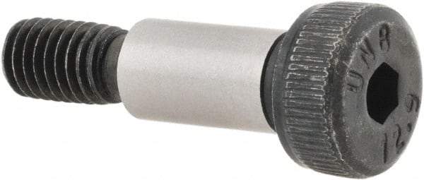 Unbrako - 6mm Shoulder Diam x 12mm Shoulder Length, M5x0.8 Metric Coarse, Hex Socket Shoulder Screw - 12.9 Alloy Steel, 4.5mm Head Height x 10mm Head Diam - Americas Industrial Supply
