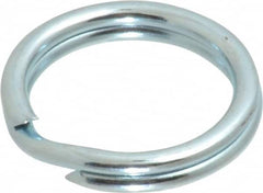 Made in USA - 0.526" ID, 0.67" OD, 0.105" Thick, Split Ring - Grade 2 Spring Steel, Zinc-Plated Finish - Americas Industrial Supply