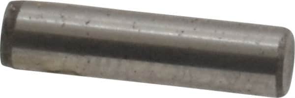 Unbrako - 1/8" Diam x 1/2" Pin Length Grade 8 Alloy Steel Oversized Dowel Pin - C 60 (Surface) & C 50-58 Hardness, 1,845 Lb Breaking Strength, 1 Beveled & 1 Rounded End - Americas Industrial Supply