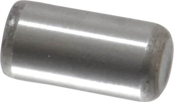 Unbrako - 1/4" Diam x 1/2" Pin Length Grade 8 Alloy Steel Oversized Dowel Pin - C 60 (Surface) & C 50-58 Hardness, 7,370 Lb Breaking Strength, 1 Beveled & 1 Rounded End - Americas Industrial Supply