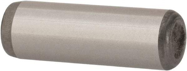 Unbrako - 1/4" Diam x 3/4" Pin Length Grade 8 Alloy Steel Oversized Dowel Pin - C 60 (Surface) & C 50-58 Hardness, 7,370 Lb Breaking Strength, 1 Beveled & 1 Rounded End - Americas Industrial Supply