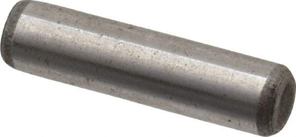 Unbrako - 1/4" Diam x 1" Pin Length Grade 8 Alloy Steel Oversized Dowel Pin - C 60 (Surface) & C 50-58 Hardness, 7,370 Lb Breaking Strength, 1 Beveled & 1 Rounded End - Americas Industrial Supply