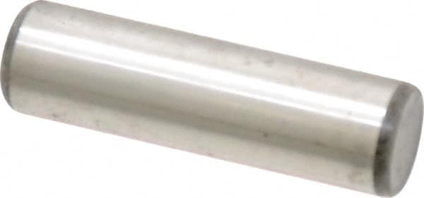 Unbrako - 1/2" Diam x 1-3/4" Pin Length Grade 8 Alloy Steel Oversized Dowel Pin - C 60 (Surface) & C 50-58 Hardness, 29,460 Lb Breaking Strength, 1 Beveled & 1 Rounded End - Americas Industrial Supply