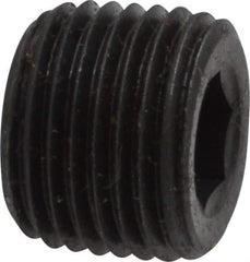 Unbrako - 1/8-27, 5/16" OAL, Alloy Steel Socket Pressure Plug - 3/4" Taper per Foot, 3/16" Hex Key - Americas Industrial Supply