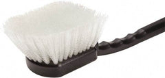 Harper Brush - 2-1/4" Bristle Length, Nylon Utility Scrub Brush - 3-1/2" x 3-1/2" Long x 3" Wide Head, 10" OAL, Easy Grip Handle, Black, Polypropylene Block - Americas Industrial Supply