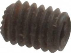 Unbrako - M3, 4mm OAL, Knurled Cup Point Set Screw - Grade 45H Alloy Steel, 1.5mm Key - Americas Industrial Supply