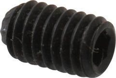 Unbrako - M3, 5mm OAL, Knurled Cup Point Set Screw - Grade 45H Alloy Steel, 1.5mm Key - Americas Industrial Supply