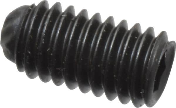 Unbrako - M3, 6mm OAL, Knurled Cup Point Set Screw - Grade 45H Alloy Steel, 1.5mm Key - Americas Industrial Supply