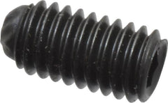 Unbrako - M3, 6mm OAL, Knurled Cup Point Set Screw - Grade 45H Alloy Steel, 1.5mm Key - Americas Industrial Supply