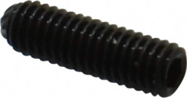 Unbrako - M3, 10mm OAL, Knurled Cup Point Set Screw - Grade 45H Alloy Steel, 1.5mm Key - Americas Industrial Supply